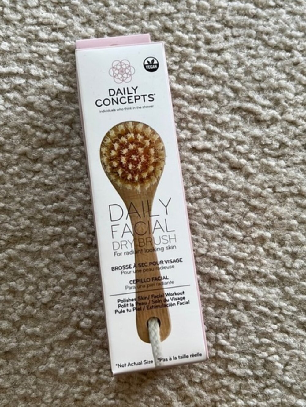 Daily Concepts - Daily Facial Dry Brush For Radiant Looking Skin - New & Sealed